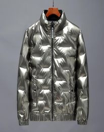 Men039s Down Parkas Canard Blanc Hommes Mode Noir Argent Or Brillant Épais Hiver À Capuchon Doudoune Imperméable Mâle Manteau Chaud8941021