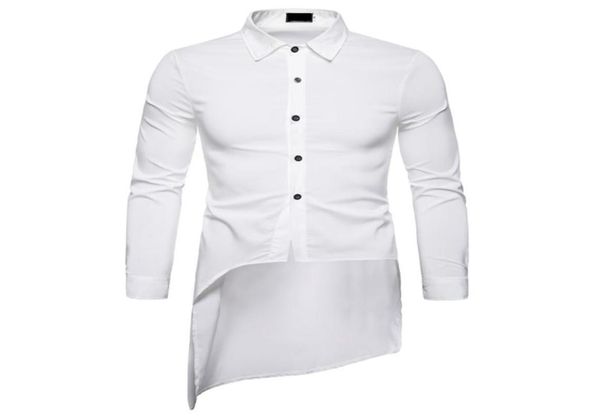 Men039s Camisas de vestir de manga larga Hombres sólidos Diseño de cola de golondrina Camisa de hombre Modi Camisas Blusa Masculina Classic Roupas2832475