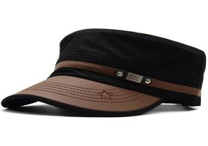 Men039s mode chapeau haut de forme en cuir pu casquette de Baseball à pointe GI armée Corps chapeau patrouille cadet casquette pare-soleil Snapback cap9473637