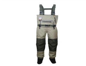 Men039s Pesca Waders Caza Pecho Wader Ropa transpirable al aire libre Pantalones para vadear Ropa impermeable Monos Stocking Foot9499222