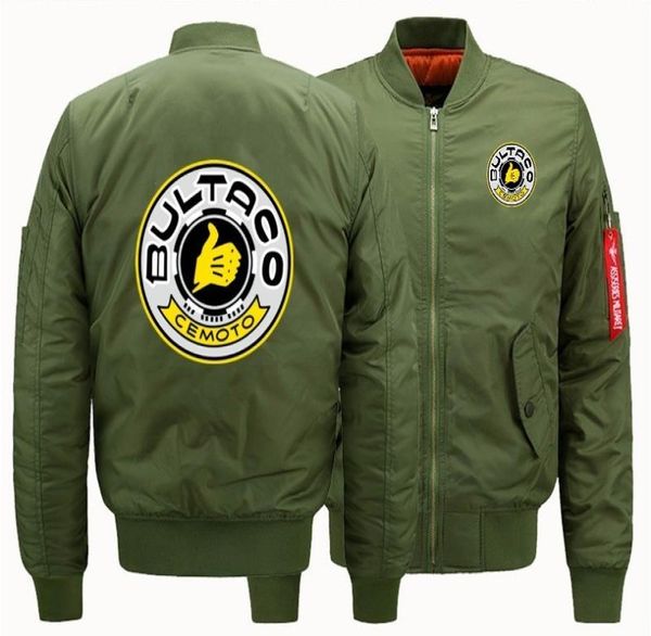 Men039s Jacket de vuelo Bomber Loner de lana impresa Bultaco Cemoto Pursang España Motocicleta Velocidad de transporte más rápida CX2008019231758