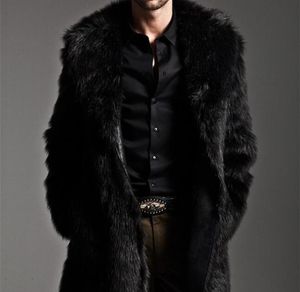 Men039s Fur Faux Autumn et hiver grand revers long veste épaississeur Vêtements pour hommes 2209244216056