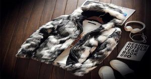 Men039s Fur Faux Winter Fashion Coat Clothing Thick Zipper Jacket Hooded Hoodies Coats Man Warm Clothes Oversize3071967