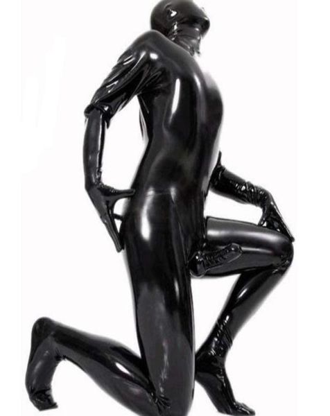 Men039s GStrings Hombres Masculino Latex PVC Catsuit Tallas grandes 3XL Sexy Wetlook Faux Leather Night Club Body completo Gay Fetiche Erótico3403208