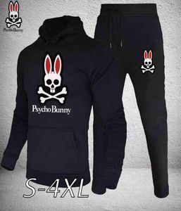 Men039S Hoodie Hoodie en Casual Jogging Solid Color Psychological Rabbit Patroon Herfst en Winterkleding Nieuwheid9989430