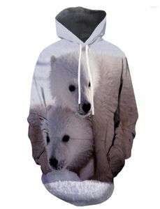 Men039s Hoodies 3d Ijsbeer Hoodie Mannen Dier Met Capuchon Casual Leuke Print Grappig Sweatshirt Gedrukt Sneeuw Hoody Anime3413524