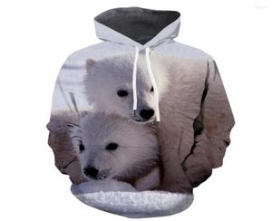 Men039s Hoodies 3d Ijsbeer Hoodie Mannen Dier Met Capuchon Casual Leuke Print Grappig Sweatshirt Gedrukt Sneeuw Hoody Anime6317691