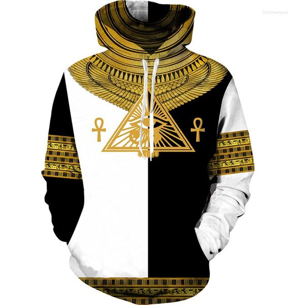 Men039s Sudaderas con capucha Elementos egipcios Faraón Anubis Sudadera con capucha 3D Moda de alta calidad Deportes Jersey casual Tendencia al aire libre Unisex Clo4656779