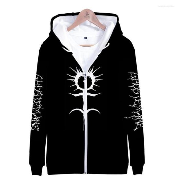 Men039s Sudaderas con capucha Ghostemane 3D Mercurio retrógrado Imagen impresa Cremallera Sudadera con capucha Sudadera Chaqueta de manga larga negra Abrigo Marca Clo1093609