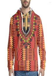 Men039S Hoodies Mens Zip Hoodie Afrikaans Kente druk Soft ademende sweatshirt met capuchon voor tiener herfst Casual Long Sleeve9906417