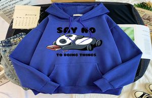 Men039s Hoodies Zeg Nee Tegen Dingen Doen Panda Gedrukt Vrouw Hip Hop Casual Capuchon Harajuku Fleece Hoody 2022 Comfortabele Vrouwen S9309215