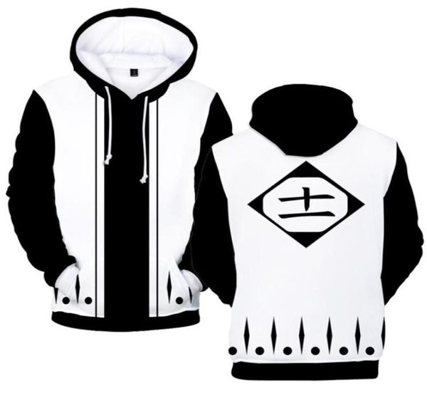 Men039s Sudaderas con capucha Sudaderas 13 Líder del equipo Cosplay Anime Bleach Ichigo Kurosaki Sudadera con capucha Hombres Mujeres Sudadera Hip Hop Con capucha Ha2867128