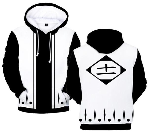 Men039s Sweatshishies 13 Leader d'équipe Cosplay Anime Bleach Ichigo Kurosaki Hoodie Men Women Sweat-shirt Hip Hop Hooded HA4202381