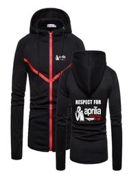 Men039s Sweats à capuche Sweatshirts 2022 Respect pour Aprilia Racing RSV4 Veste décontractée Polaire Streetwear Warmer Survêtements à capuche Coat7657007