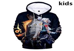 Men039s Hoodies Sweatshirts 3 bis 14 Jahre 3D-Spiel Valorant Kleidung Kinder Jungen Mädchen Harajuku Sweatshirt Mode Oberbekleidung Chi3373343