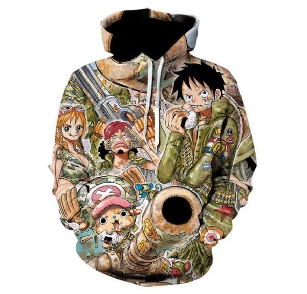 Men039s Sudaderas Con Capucha Sudaderas 3D One Piece Luffy Estampado De Moda Sudadera Chaqueta Anime Hombres Kpop7444594