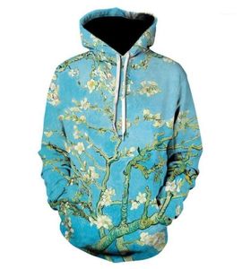 Men039S Hoodies Sweatshirts Amandel Blossom 3D Gedrukte Retro Hip Hop pullover Gogh Oil Painting Hoodie Nieuwheid Streetwear Funn8114658