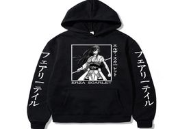 Men039s Sweatshirts Anime Fairy Tail Print Hoodie Loog Sleeve Erza Scarlet Streewear Pullover Sweatshirt2011684