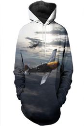 Men039s Sweatshirts BF109 Aircraft 3D partout imprimer des vêtements de mode Unisexe Sweat-shirt décontracté pour l'homme et les femmes4722179