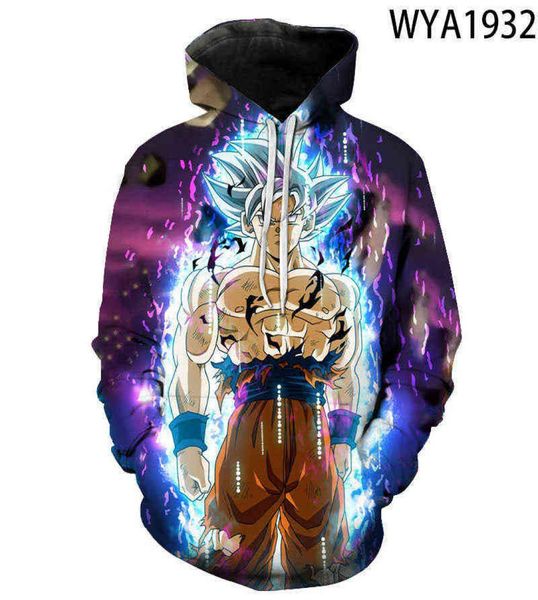 Men039s Sweats à capuche Mode Dessin animé Anime Dragon Sweats à capuche Cool Hommes Femmes Enfants Sweats DBZ 3D Imprimer Pull Stre7711560