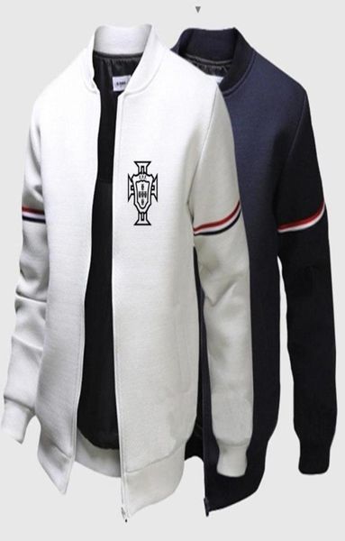Men039s moletons moletom futebolista portugal alta qualidade zip em torno do pescoço casual harajuku moda luta jaquetas blusão1006723