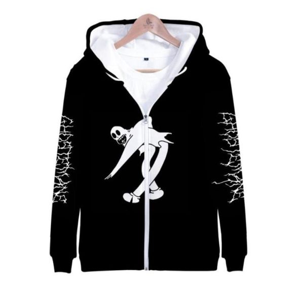 Men039s Sweats à capuche Ghostemane World Tour Rock Music Logo 3D Zipper Imprimer Sweat à capuche MenWomen Casual Clothing5119187