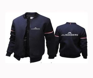 Men039s Sweatshirts Sweatshirts J Lindeberg imprimé 2021 Veste volante d'hiver automobile décontractée à manches longues élégantes.