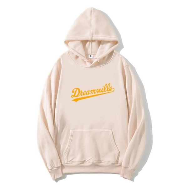 Men039s Sudaderas con capucha Sudaderas Hombres Hip Hop DREAMVILLE J Cole Logo Con capucha Prey Carta Invierno Polar Dos6176204