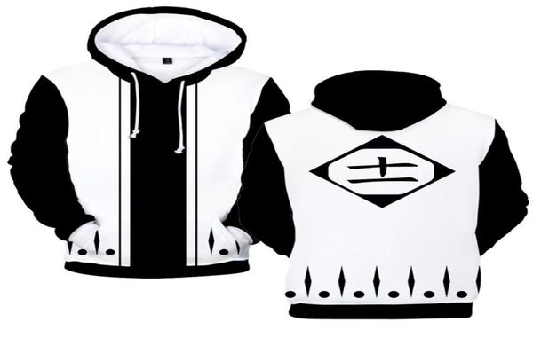 Men039s Sudaderas con capucha Hombresmujeres Otoño Invierno 13 Líder del equipo Cosplay Anime Bleach Ichigo Kurosaki Harajuku Clothes9958476