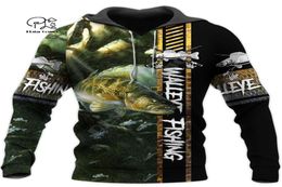 Men039s Sweatshirts Sweats Plstar Cosmos Animal de la mode doré de pêche Fisher Fisher Camo Outwear Tracksuit 3Dprint Ha1377565