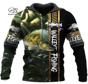 Men039s Sweats à capuche PLstar Cosmos Mode Animal Doré Truite Pêche Fisher Camo Drôle Survêtement Survêtement 3DPrint Ha3359217