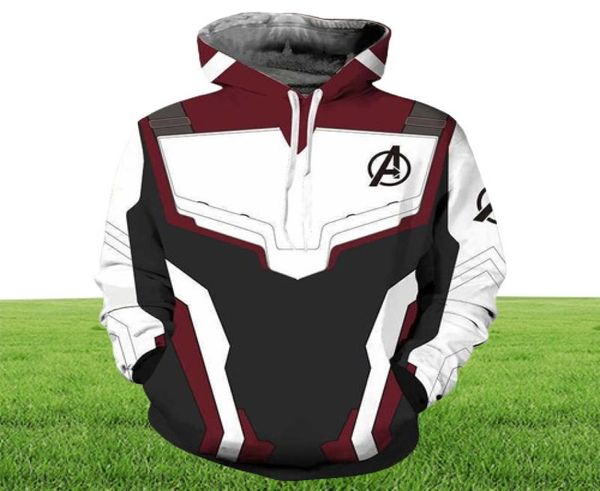 Men039s Sweatshishies The Avenger Endgame Quantum Realm Hoodie Men Femmes Cosplay Zipper Hooded Pullover Cover 3D imprimé S8990178