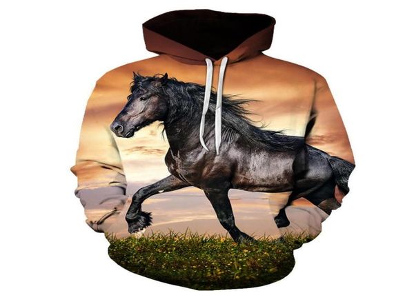Men039s Sweatshirts Sweatshirts Unisexe Brown Horse 3D HOODIE HOMMES ET FEMMES HOODED DUAMINS CASUS ANIMAL PROPLOR SPEATHIRT7634011