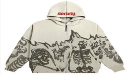 Men039s Sweatshirts Sweethirts Y2K Millennium Round Collier Skeleton Fleep Couples Nouveaux manches longues Squelette à manches longues dans Th2959352