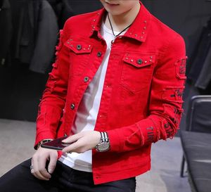 Men039s Chaquetas 2021 Chaqueta de mezclilla Abrigo Masculino Versión coreana Moda Primavera Modelo Agujero roto Marca Herramientas sueltas Ocio Hombres Bla8769951