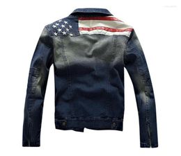 Men039s Jackets Flagal American Denim Chaqueta Men Jeans Coat Male Spring Autumn Stylish Star informal para Cowboy98227777