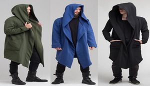 Men039s Vestes Fashion Mens Hoodie Mabillement Longwear Tops Veste Actviewear Cardigan Hotted Cloak Solid Winter Autumn8759704