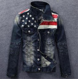 Men039S Jackets Fashion USA Design Mens Jeans American Army Style Man039s kleding Denim Jacket voor mannen plus Aziatische maat MX5412154