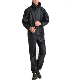 Men039s Vestes Men PVC Rainsine Fashion High Work Work Onepiece Motorcycle imperméable Ranque de proue