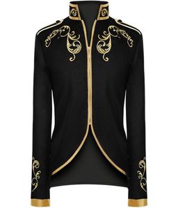 Men039S Jackets Heren Stijlvolle rechtbank Prince Black Gold Borduurwerk Blazer Pak Jacket Fashion Uniform Halloween -kostuum Volwassenen COA8217906