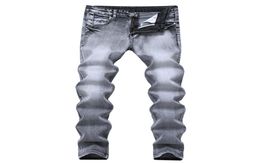 Men039s Jeans 2021 Vintage Gray Slim Fit Straight Denim mâle Pantalon long Pantalon rétro Retro Brand Biker Taille 423790168