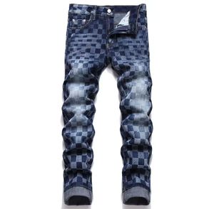 Men039s jeans automne hiver nouveau jeans haut de gamme vintage extension slim slim small raideg jeans pantalon men039s7678022