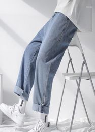 Men039s Jeans Hzirip Blue 2022 Automne pantalon droit lâche neuf point de large pantalon de taille haute occasionnelle 4973610