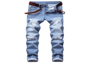 Men039s Jeans Mens Ripped Skinny Distred Detronted Denim Pantal Male Biker Hole Slim Fit Asian Casual Asian Size8411700
