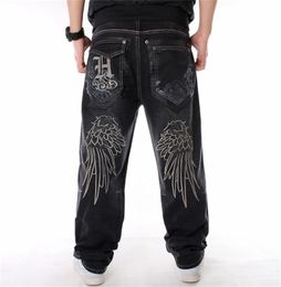 Jeans pour hommes, Nanaco Celana Longgar Pria Denim Hip Hop Tari Jalanan Hitam Rap Ukuran Cina 30 2208292169553