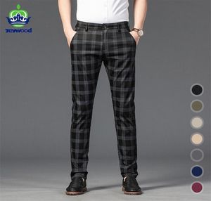 Men039s Jeans pantalon décontracté d'été mode classique Stripe Plaid noir couleur solide de haute qualité pantalon formel mâle 3038 21949503