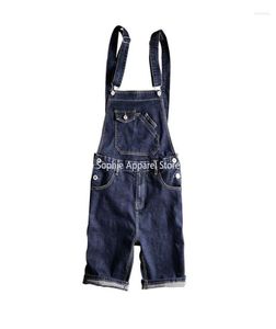 Men039s Jeans Zomer Mannen Bib Overalls Broek Vrouwen Denim Jean Shorts Skinny Paar Kpop Kleding Street Wear9090030