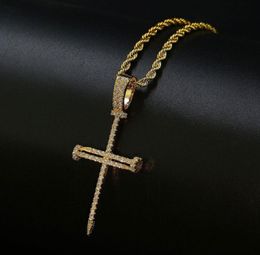 Men039s joyería de 3 mm de 24 pulgadas cadena de cuerda helado collar colgante de colgante de oro de oro