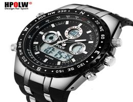 Men039S Luxe analoge digitale kwarts Bekijk nieuw merk HPOLW Casual Watch Men G Style Waterproof Sports Militaire schok horloges CJ798389999