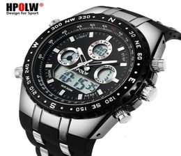 Men039S Luxe analoge digitale kwarts Bekijk nieuw merk HPOLW Casual Watch Men G Style Waterproof Sports Militaire schok Horloges CJ4662976